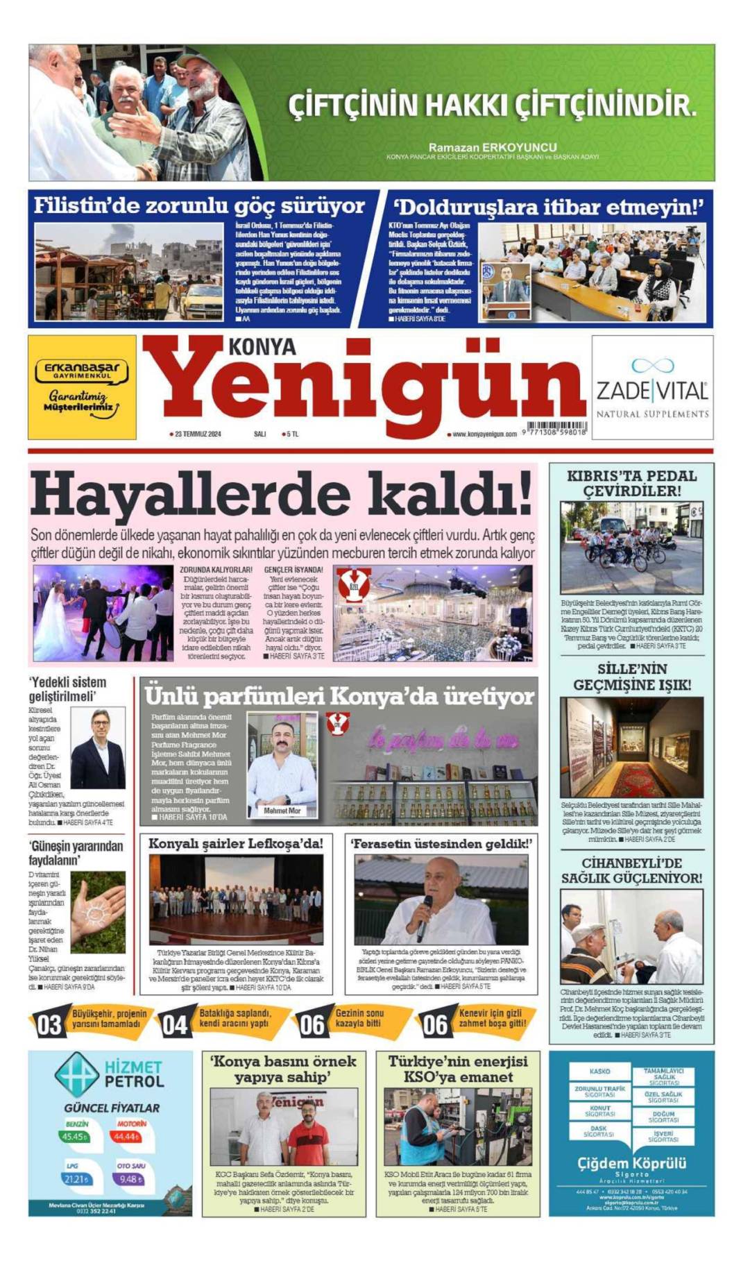 Konya'da günün gazete manşetleri (23 Temmuz 2024) 10