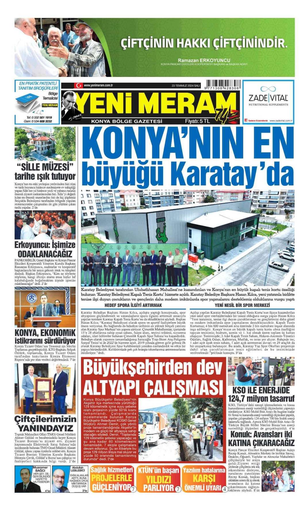 Konya'da günün gazete manşetleri (23 Temmuz 2024) 2