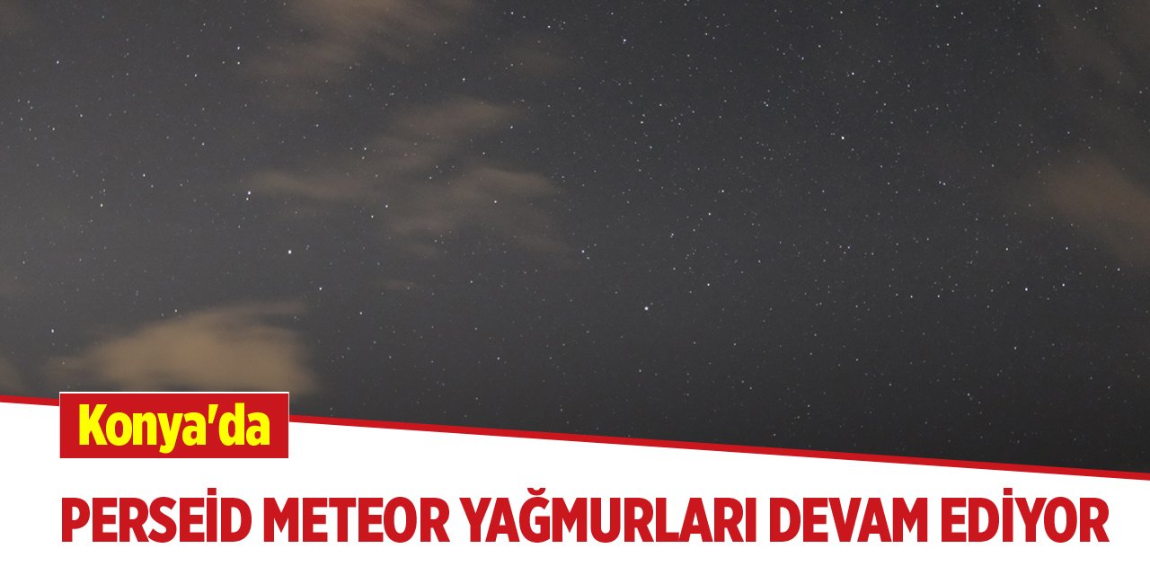 Konya'da Perseid meteor yağmurları devam ediyor