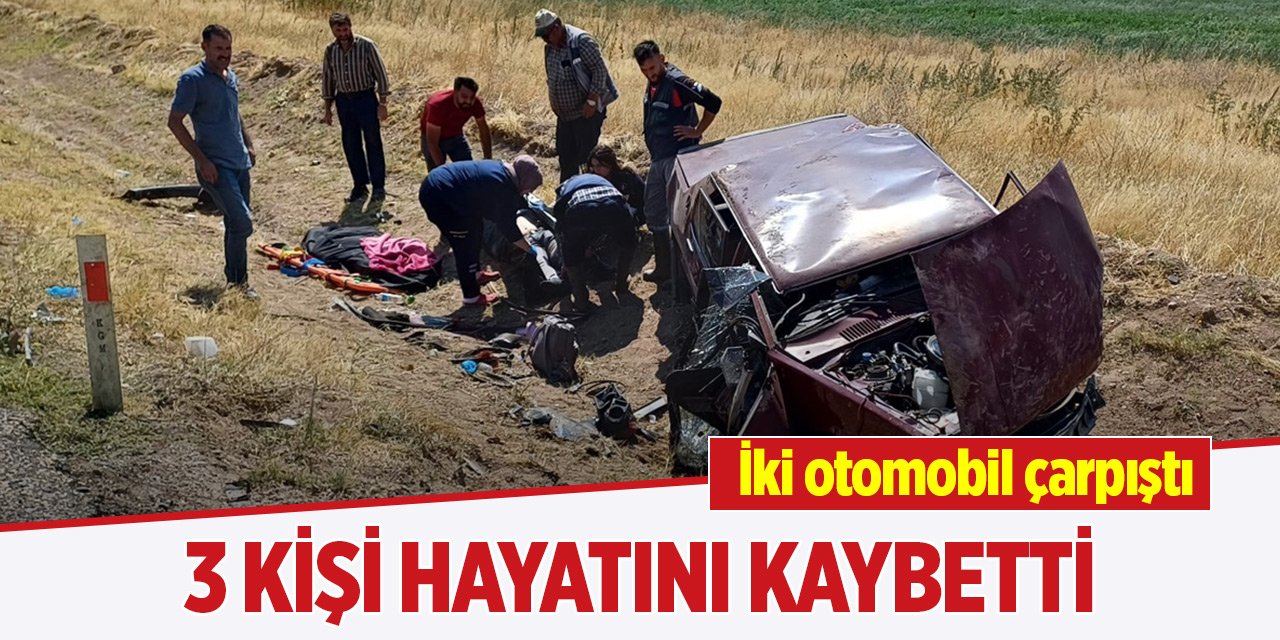 Yozgat'ta iki otomobil çarpıştı! 3 kişi öldü, 3 kişi yaralandı