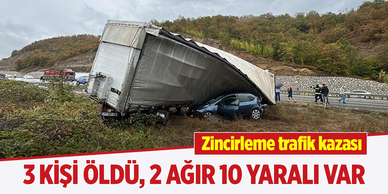 Samsun-Ankara kara yolunda trafik kazası: 3 kişi öldü, 10 kişi yaralandı