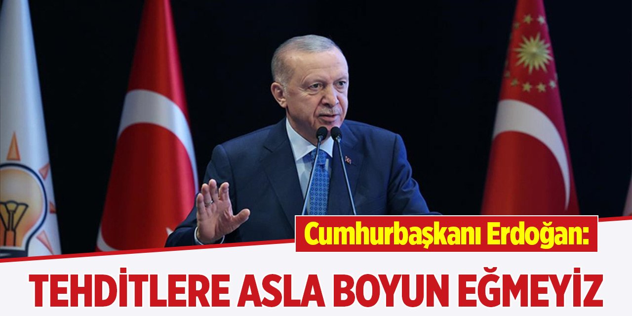 Cumhurbaşkanı Recep Tayyip Erdoğan: Tehditlere asla boyun eğmeyiz