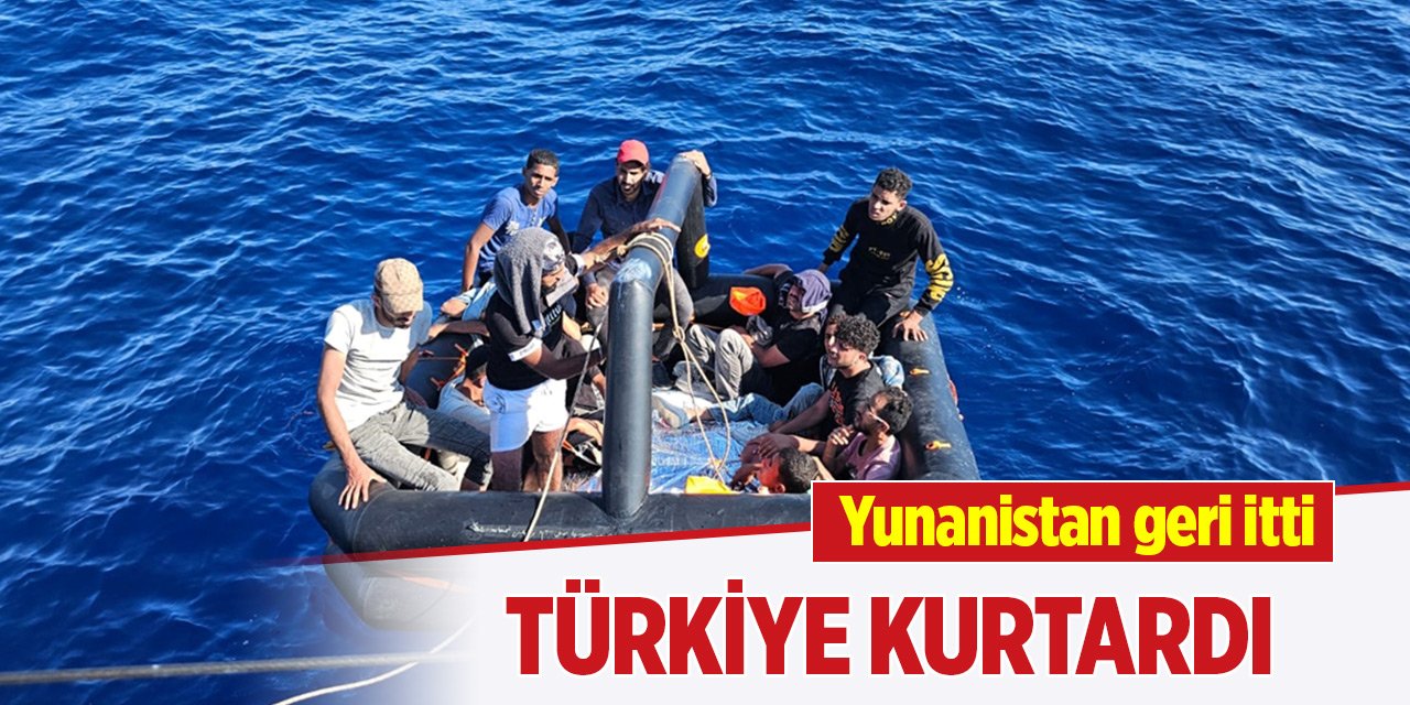 Yunanistan unsurlarınca geri itilen göçmenler kurtarıldı